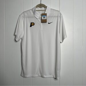 Nike Dri-Fit Golf Indiana Pacers Men's White Polo with Black Logo NWT Men's M